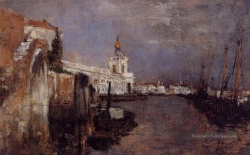  Venise Art - Canal Venise Impressionniste paysage marin John Henry Twachtman